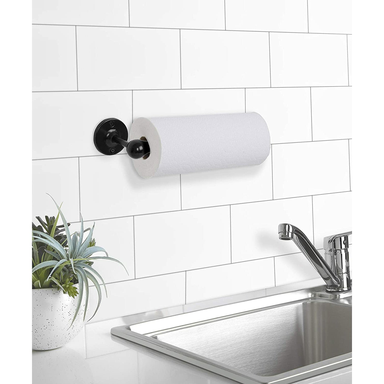 TUG WALL MOUNTED  PAPER TOWEL HOLDER METAL BLACK