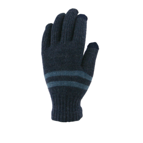 ACRYLIC KNIT TOUCHSCREEN GLOVE - NAVY