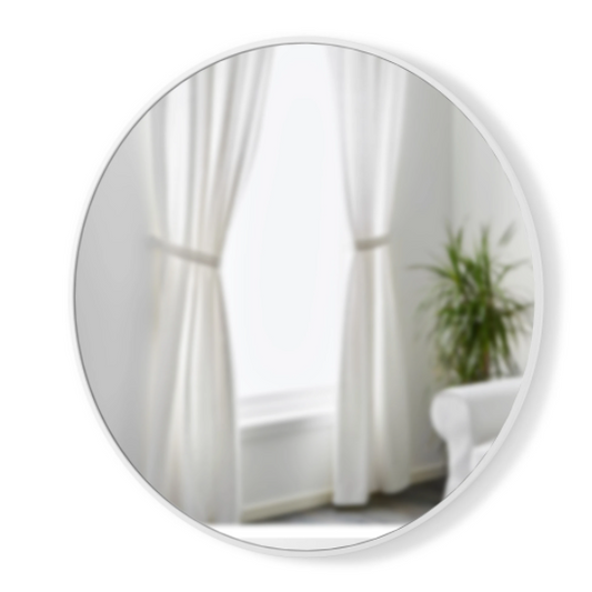 HUB WALL MIRROR 37" WHITE