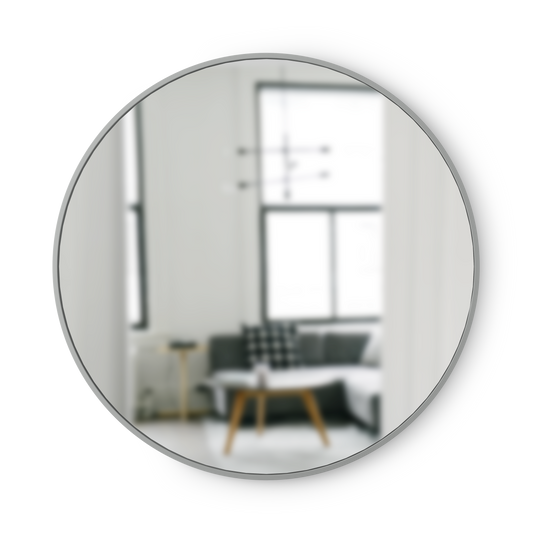 Hub Wall Mirror 37" Grey