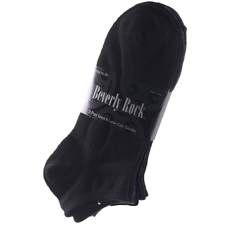Men's Black Low Cut Socks 3-Pair Pack