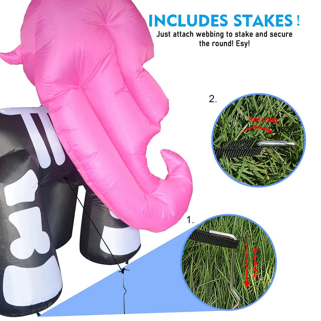 6FT Height Halloween Inflatables Outdoor Skeleton Unicorn