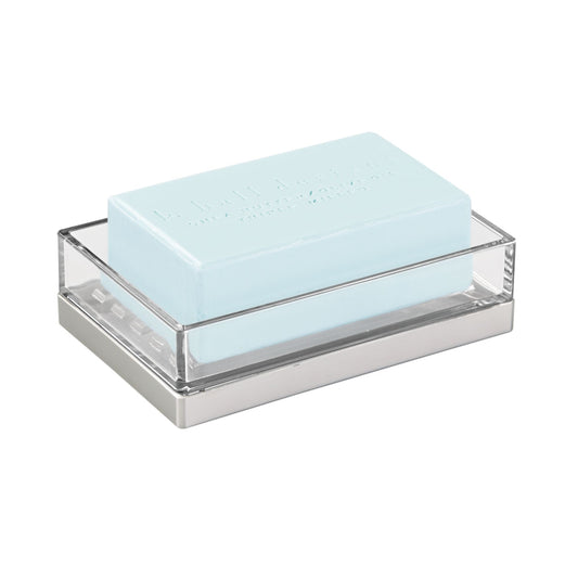 Soap Dish 5.4" x 4.7" x 1.7" Silver