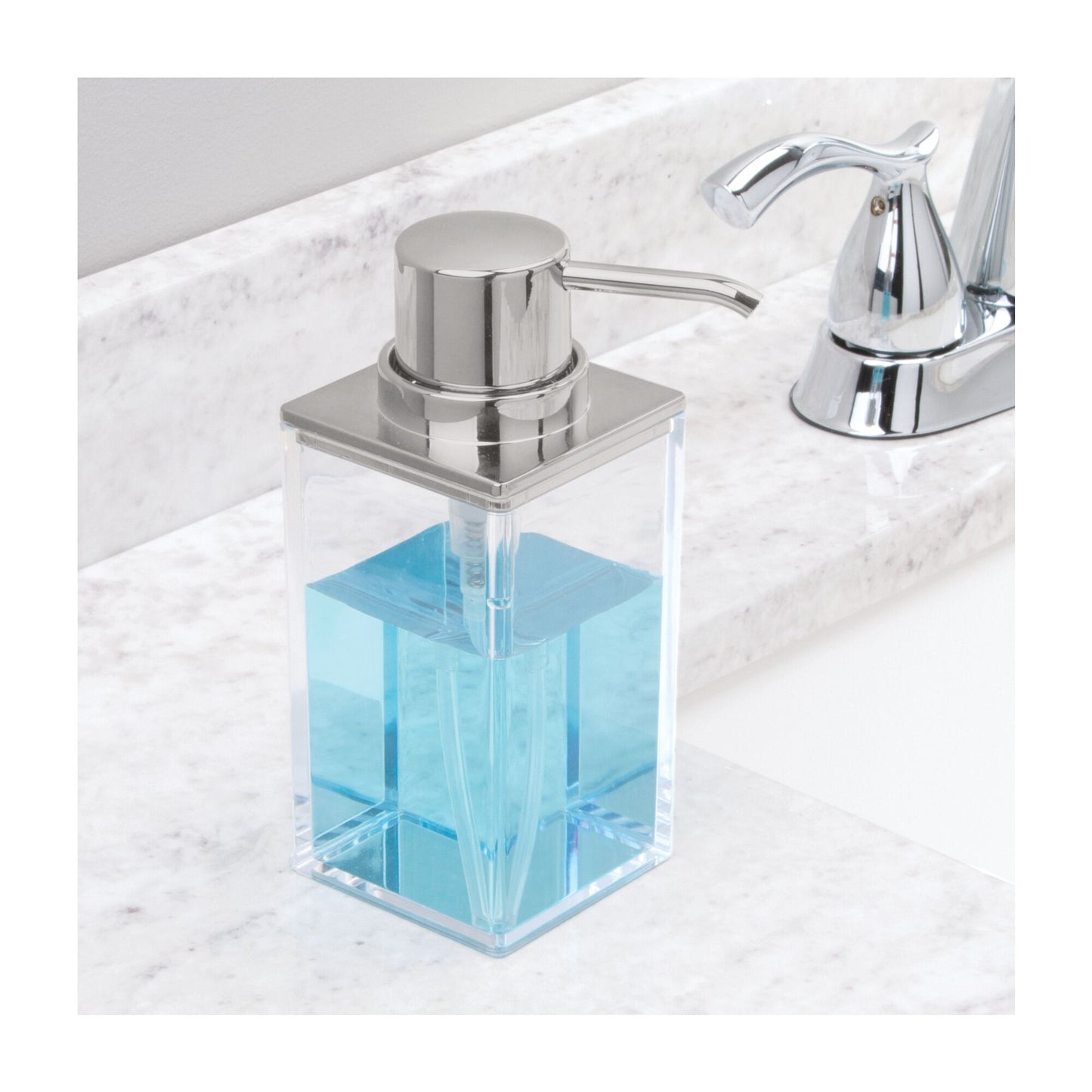 Soap Pump 8.3" x 4" x 3" Silver