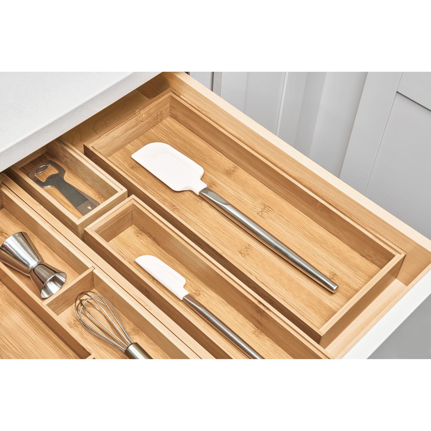Organizador de gavetas bambú 6" x 15" x 2"