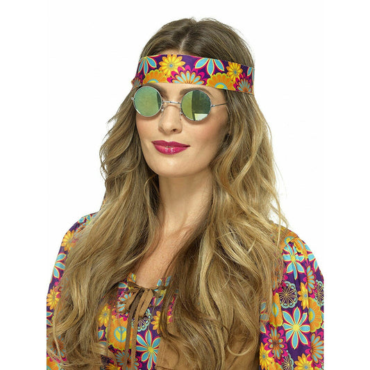 Hippie specs mirrored green & blue