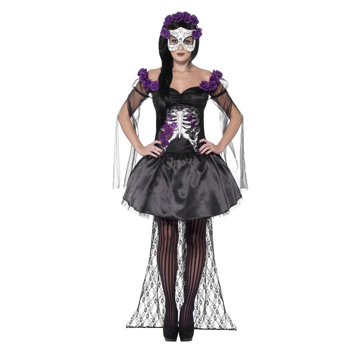Day of the dead señorita costume Black