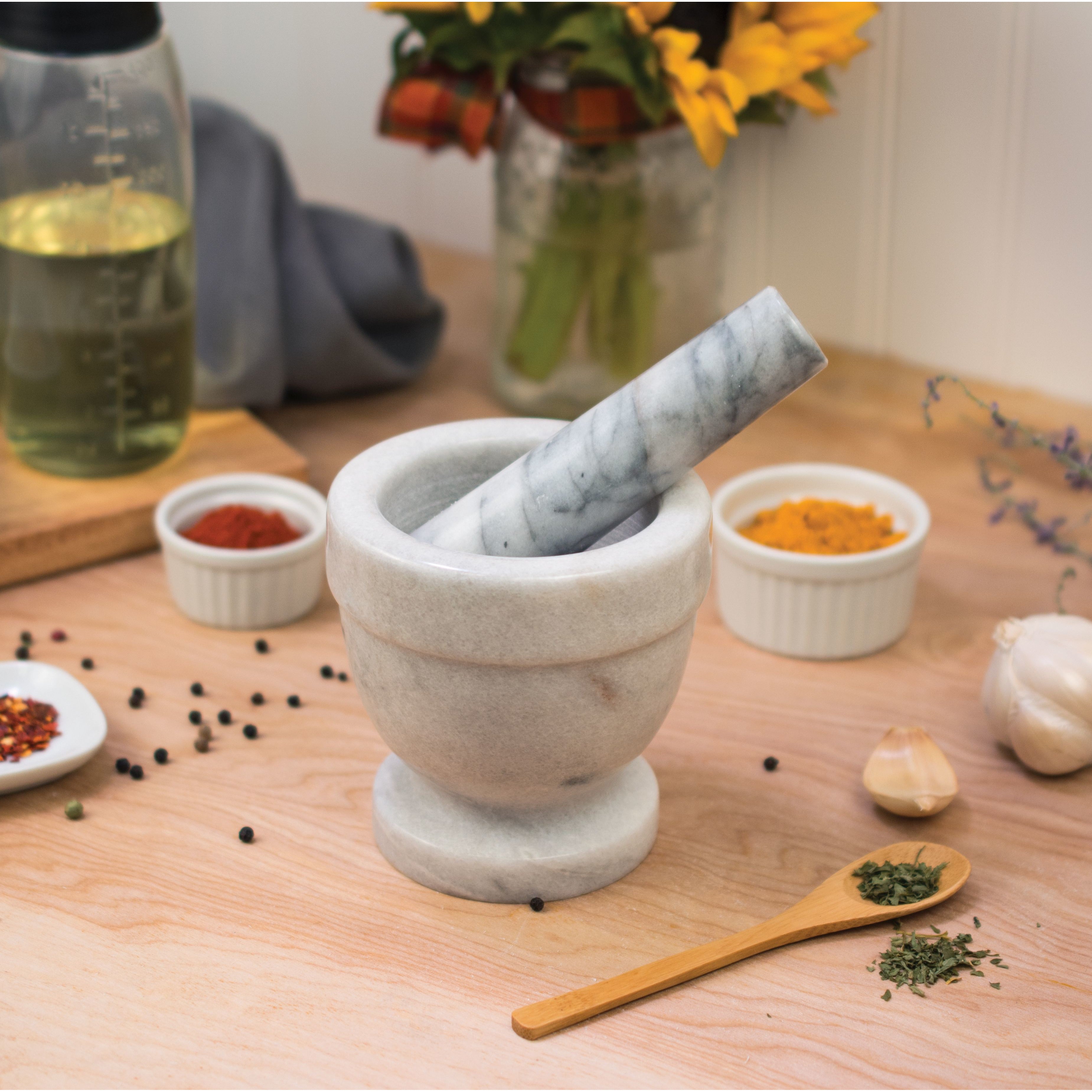 MARBLE MORTAR / PESTLE 4"