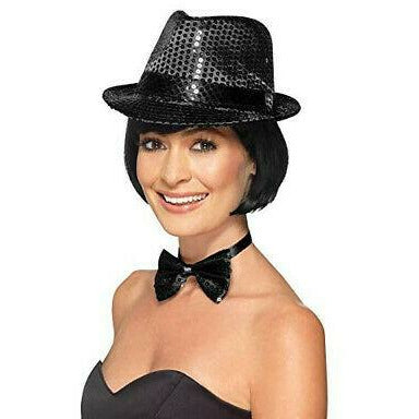 Sequin tribly hat black
