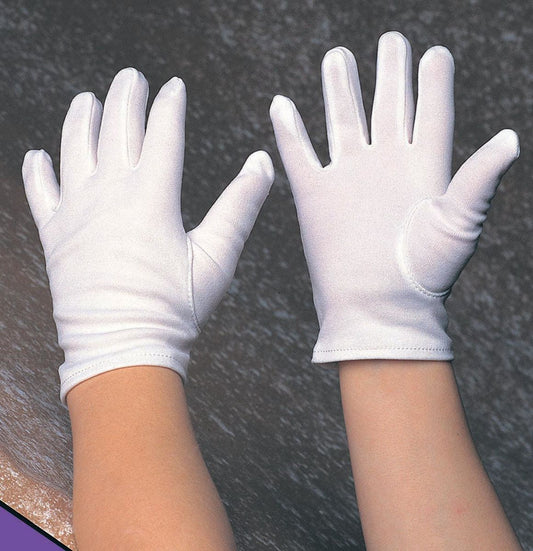 CHILD NYLON GLOVES  WHITE