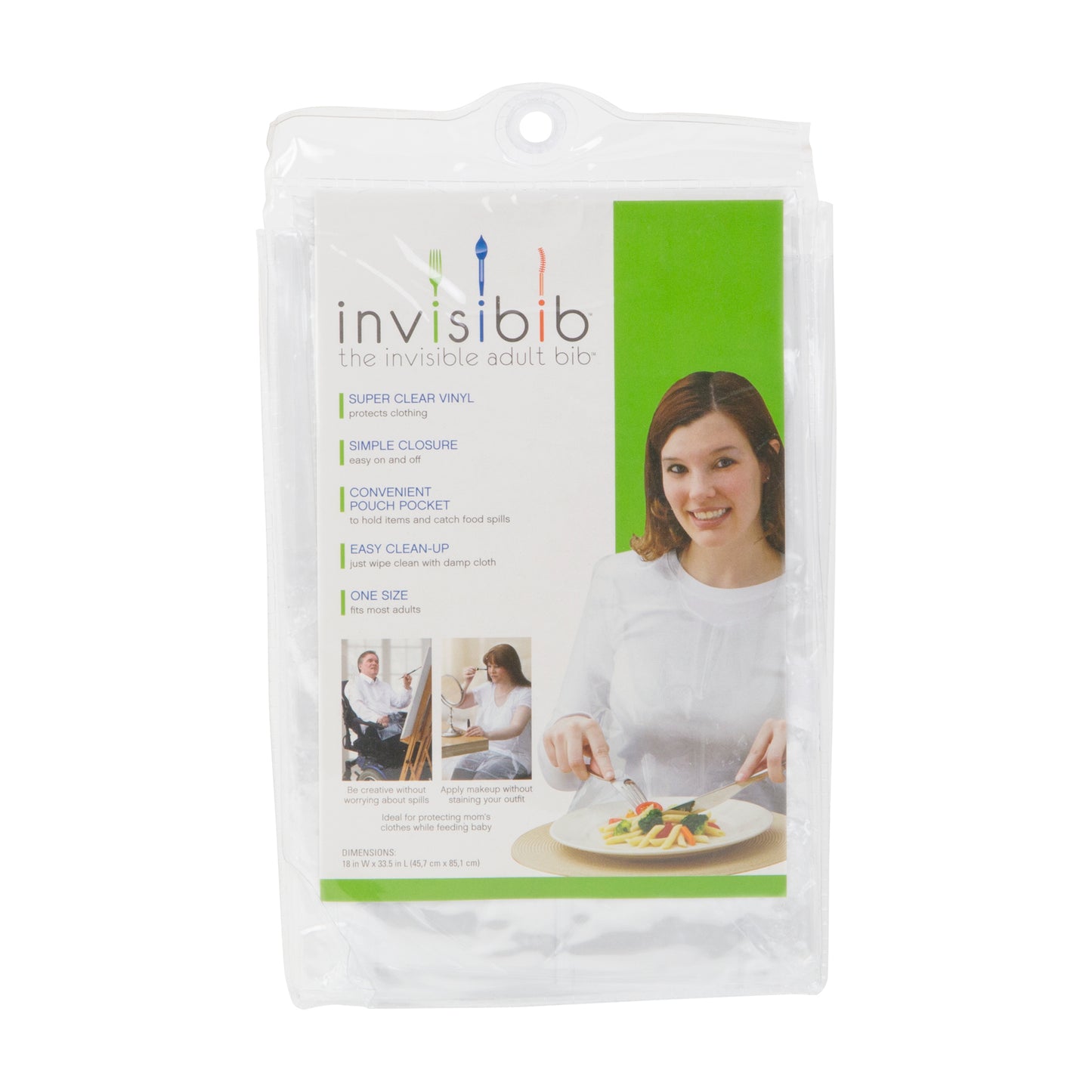 Invisible Clear Vinyl Bib