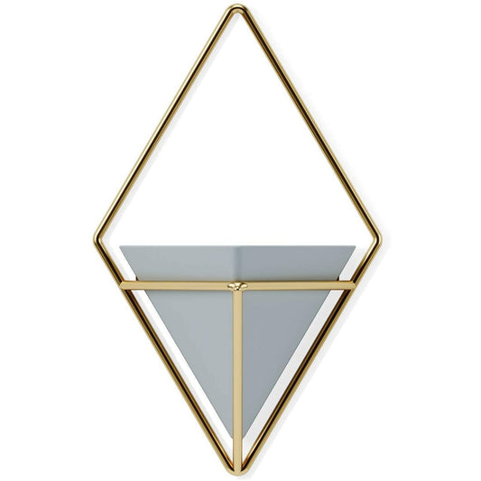 TRIGG WALL DISPLAY  SMALL GREY /BRASS SET OF 2