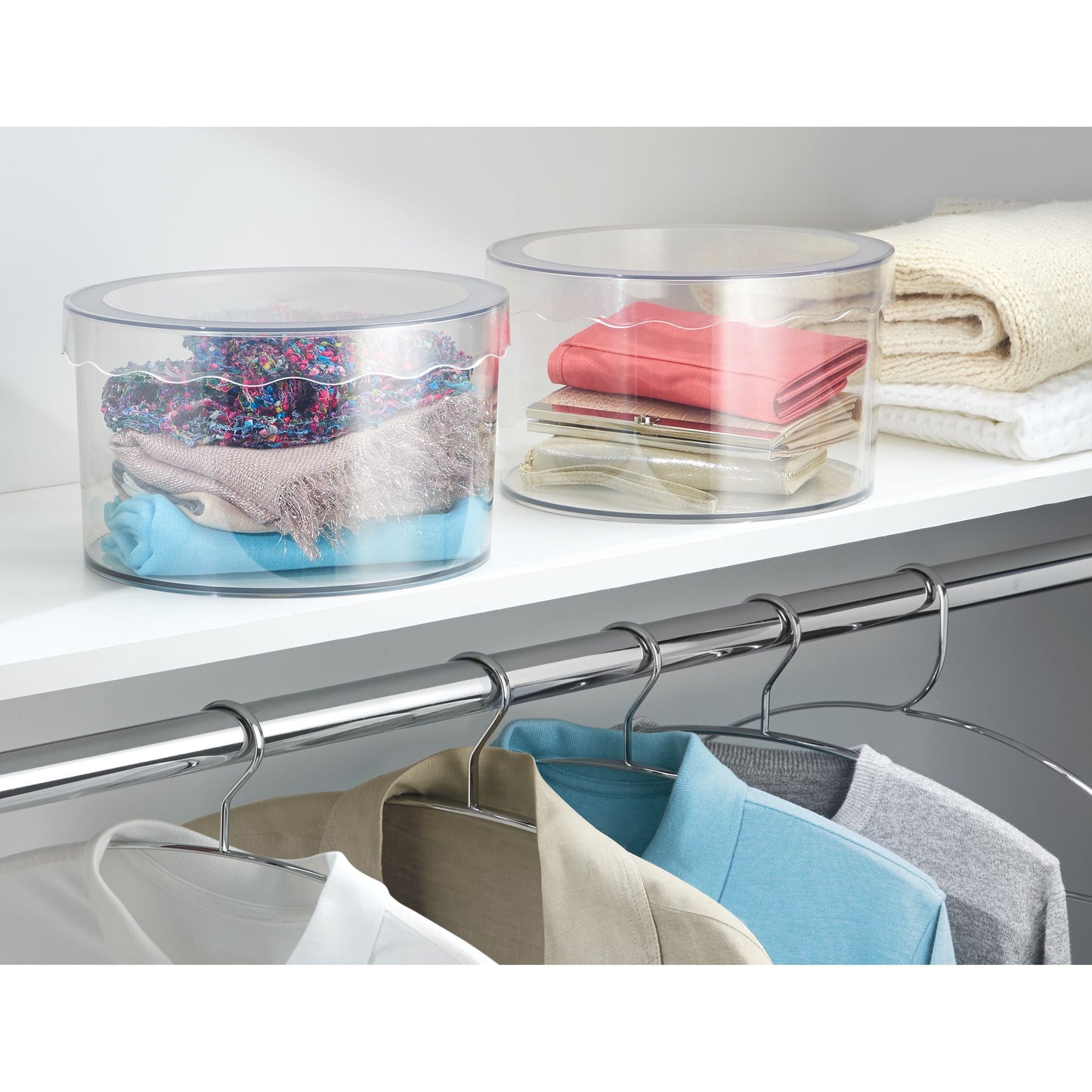 10" Caja redonda transparente