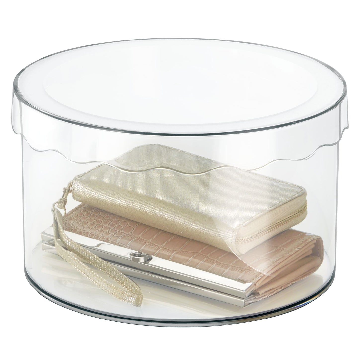 10" Caja redonda transparente
