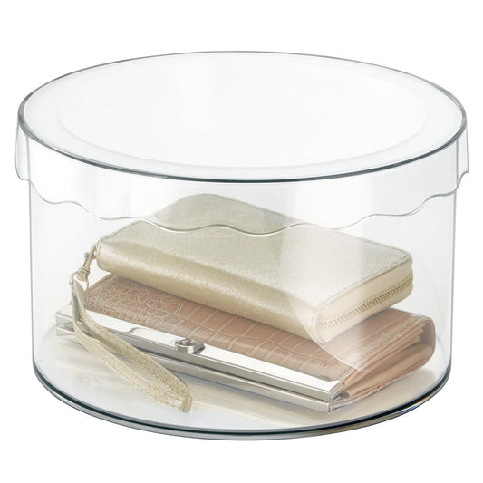 10" Caja redonda transparente