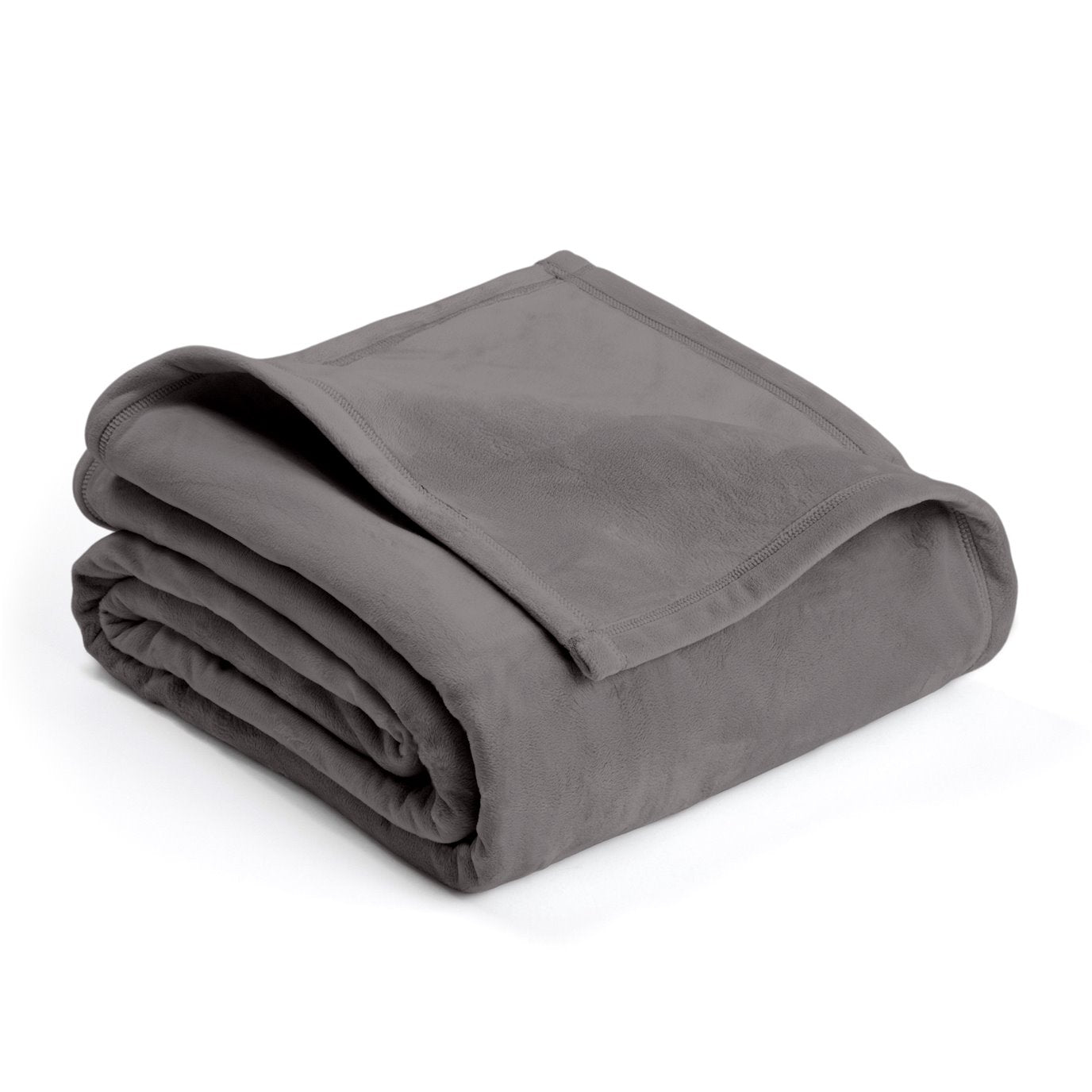 POLYESTER VELLUX PLUSH TORNADO GRAY BLANKETS TWIN