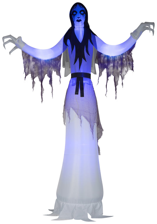 Animated L/S Airblown Mixed Media Waist Turning Shortcircut Female Ghoul Giant