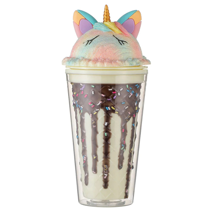 Unicorn Sccop Cane Tumbler Vanilla