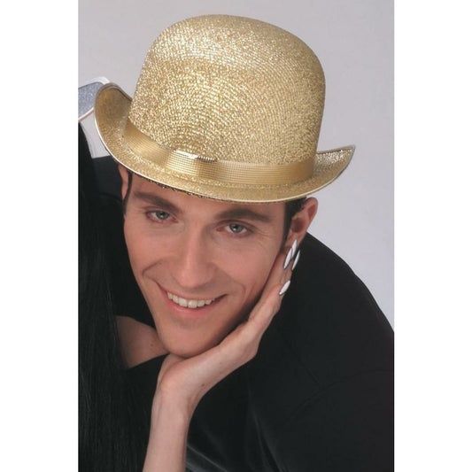 Lame derby hat Gold