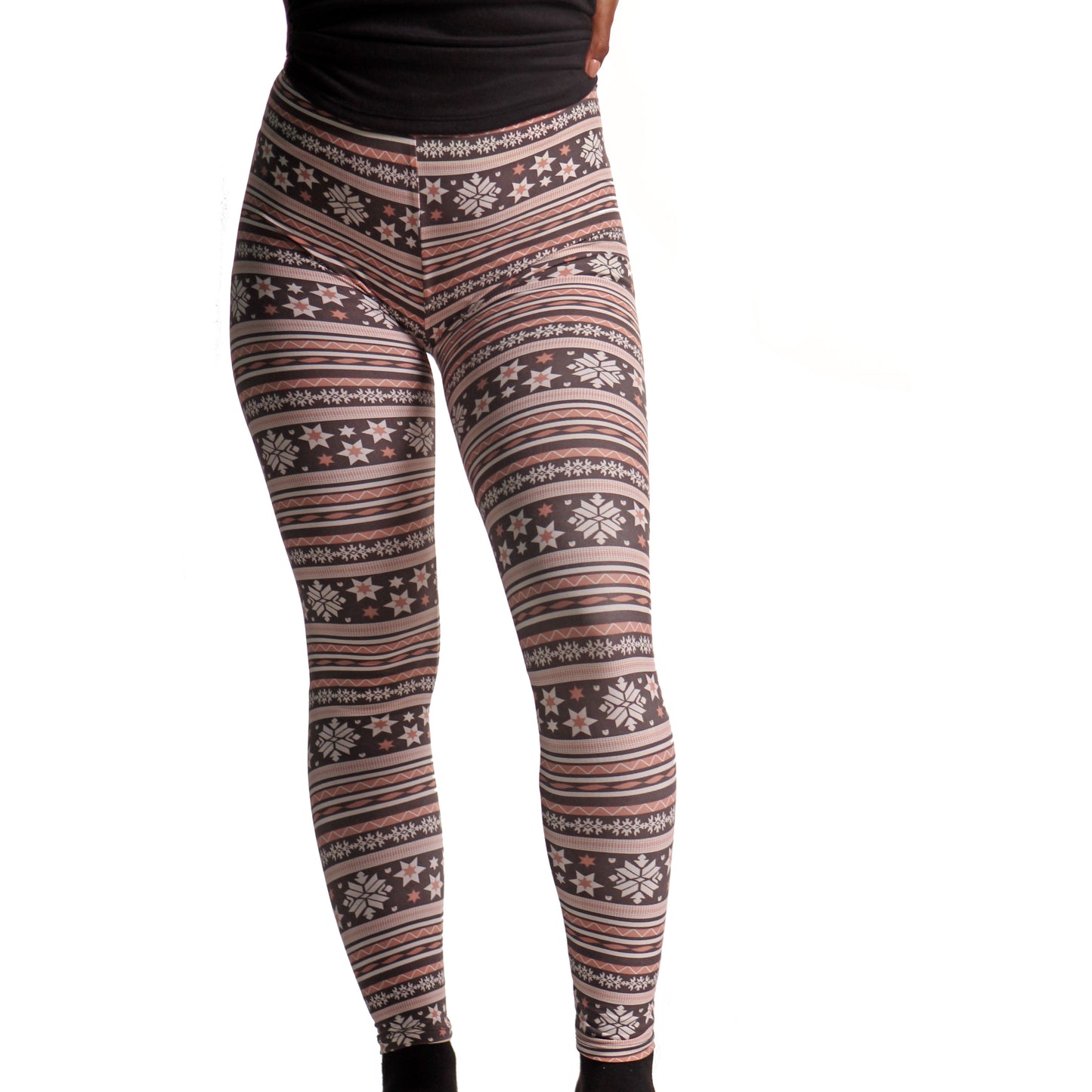 Pantalon Navideño Rosado con Gris