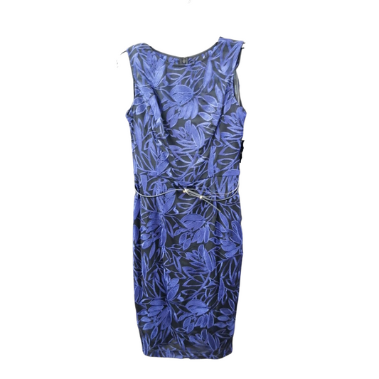 Vestido Azul con negro