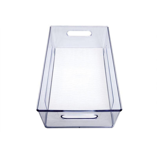 Clear Fridge Bin with White Liner