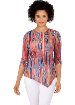 BLOUSE CINNABAR MULTI - RUBY RD
