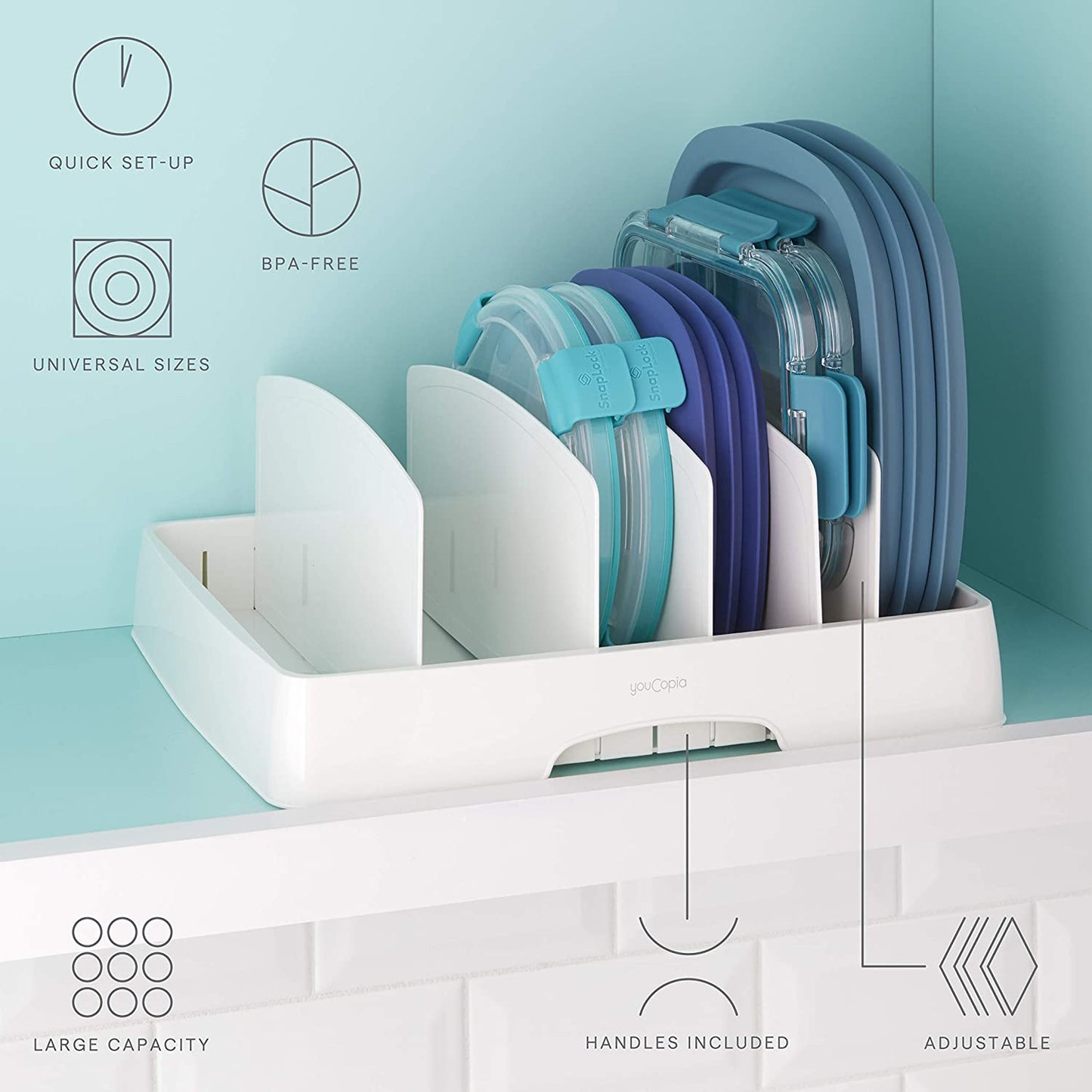 Container Lid Organizer