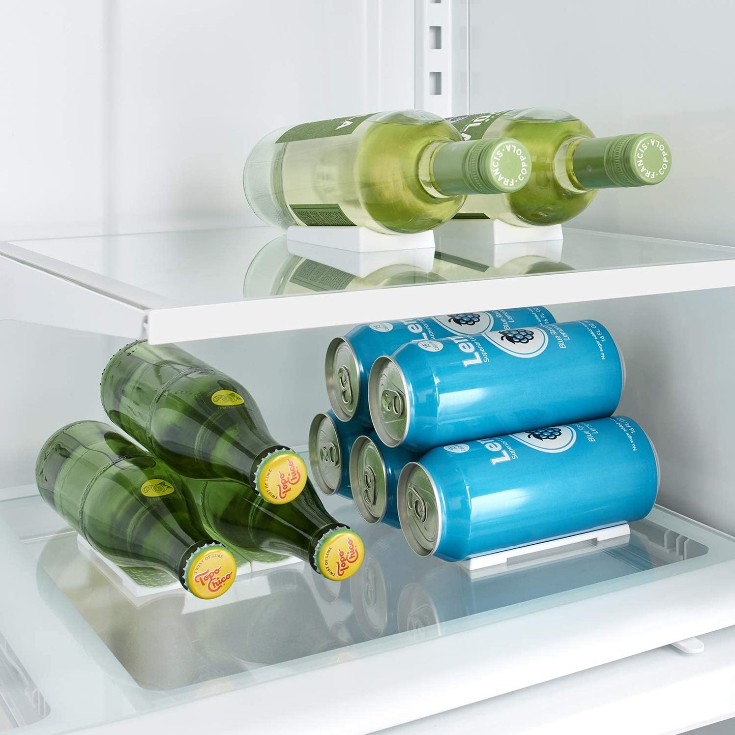 FRIDGE VIEW CAN & BOTTLE STACKERS  16 PIECE