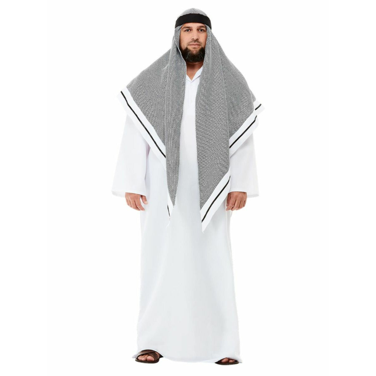 Deluxe face sheich costume white
