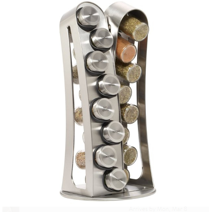 16 Jars Stainless Steel Spice Rack
