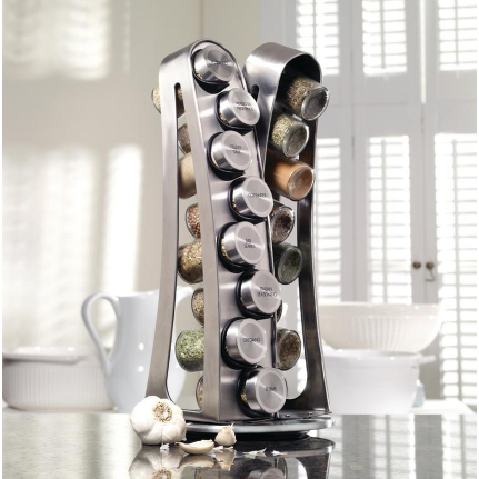 16 Jars Stainless Steel Spice Rack