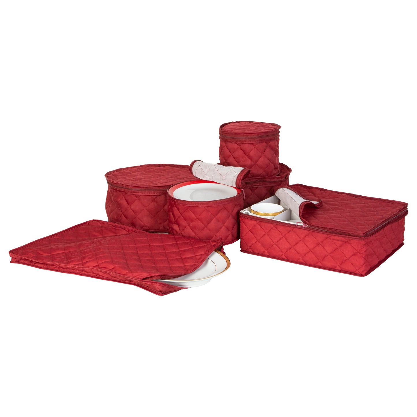 Quilted Six Piece China Storage Starter Set