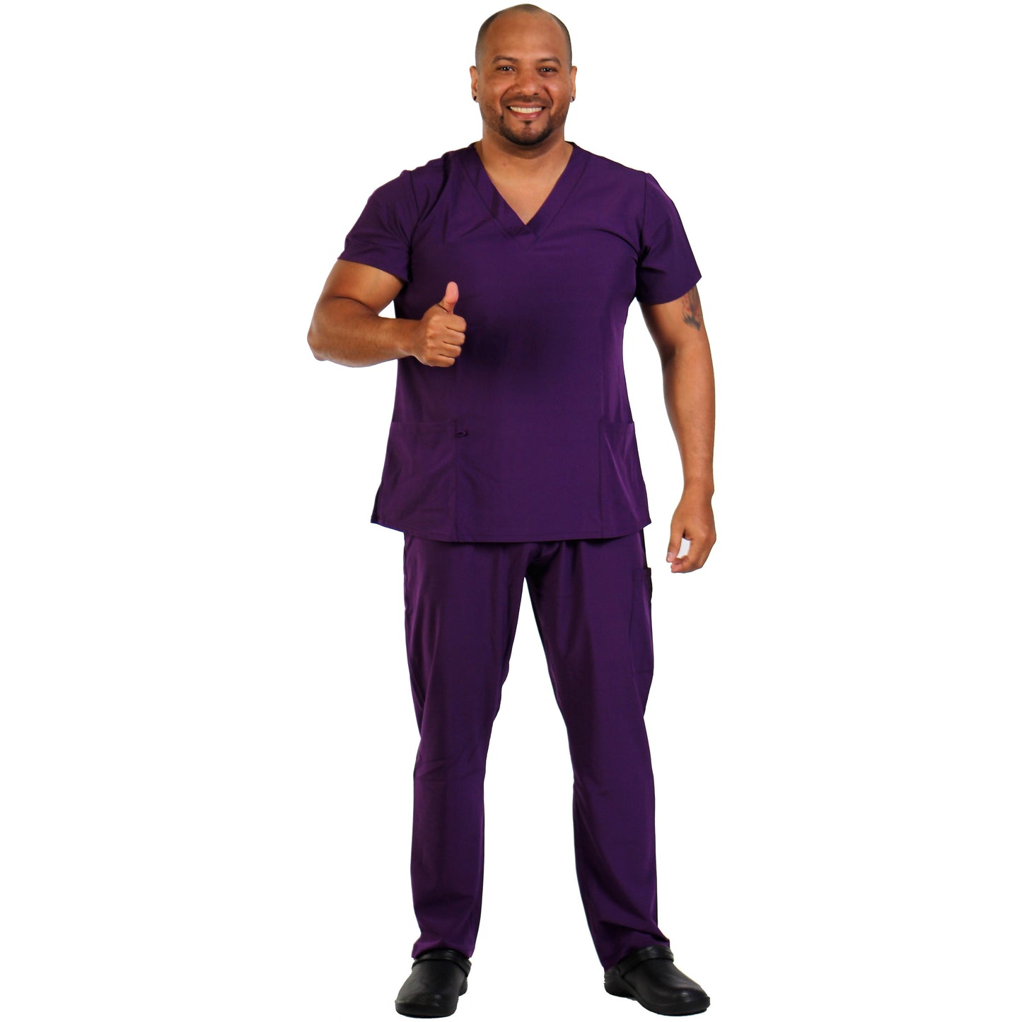 UNIFORME STRECH MORADO LOTO MODELO JOGGER (SLIM FIT) 2