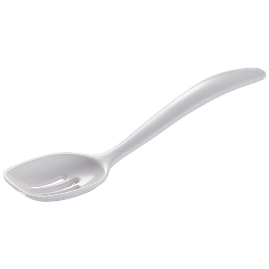 White Mini Slotted Spoon