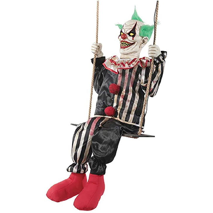 Swinging chuckles clown