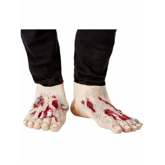 Zombie latex shoe covers beige
