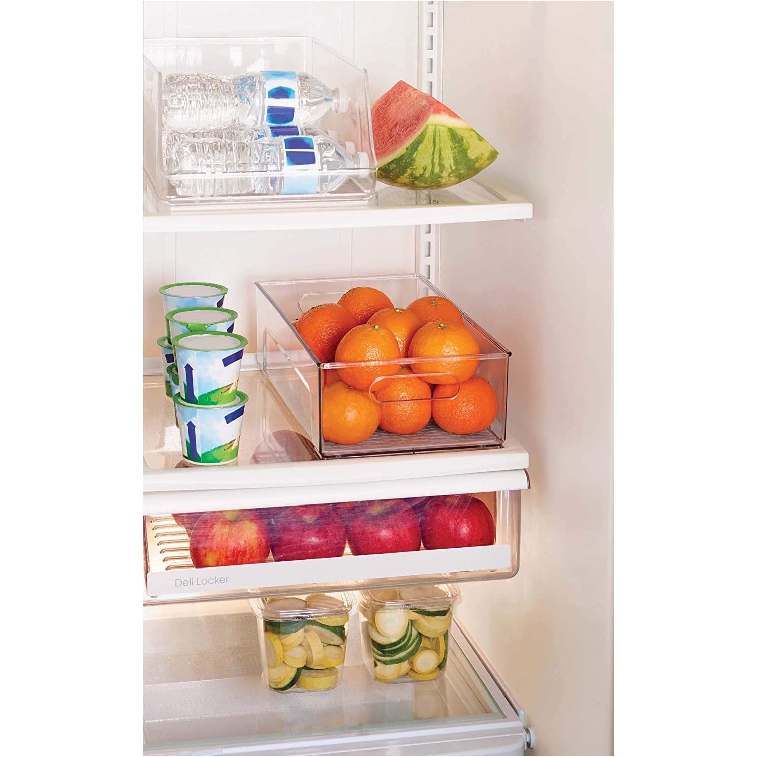 Fridge Bin clear Grey