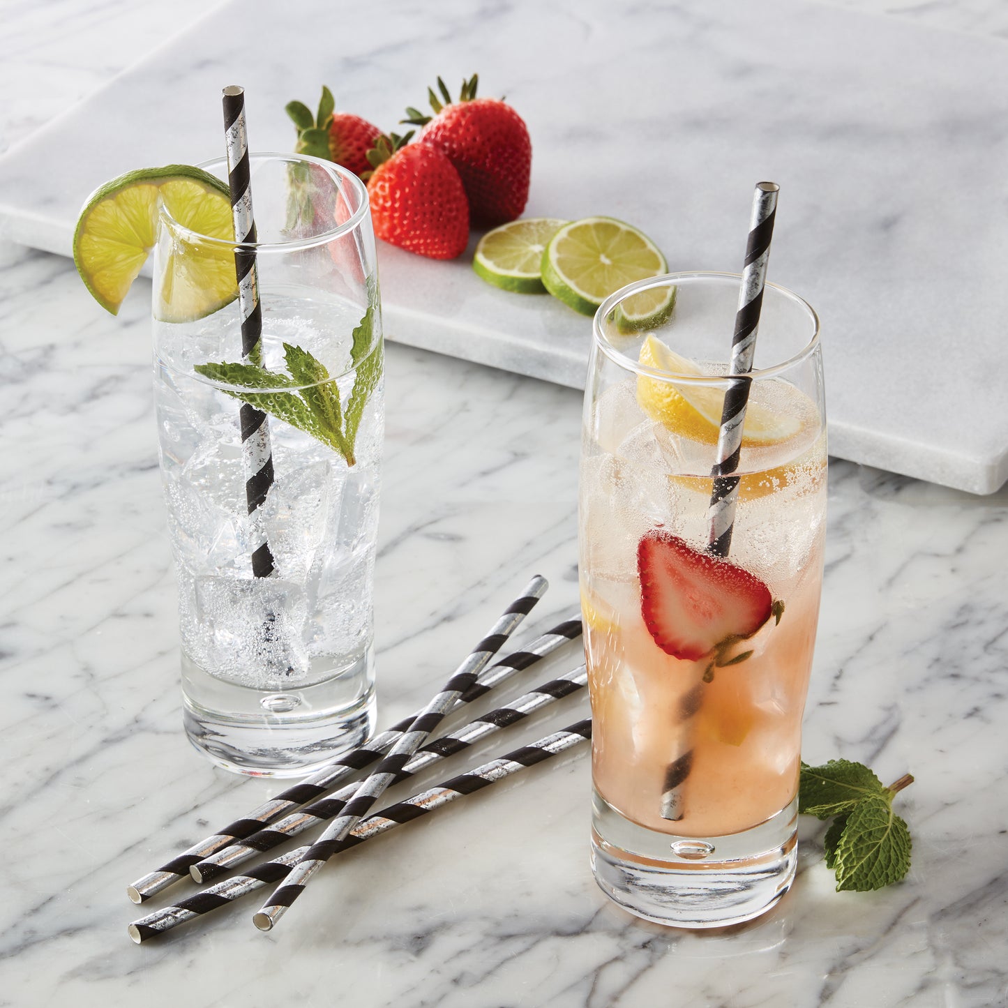 BLACK PAPER STRAWS Set of 30