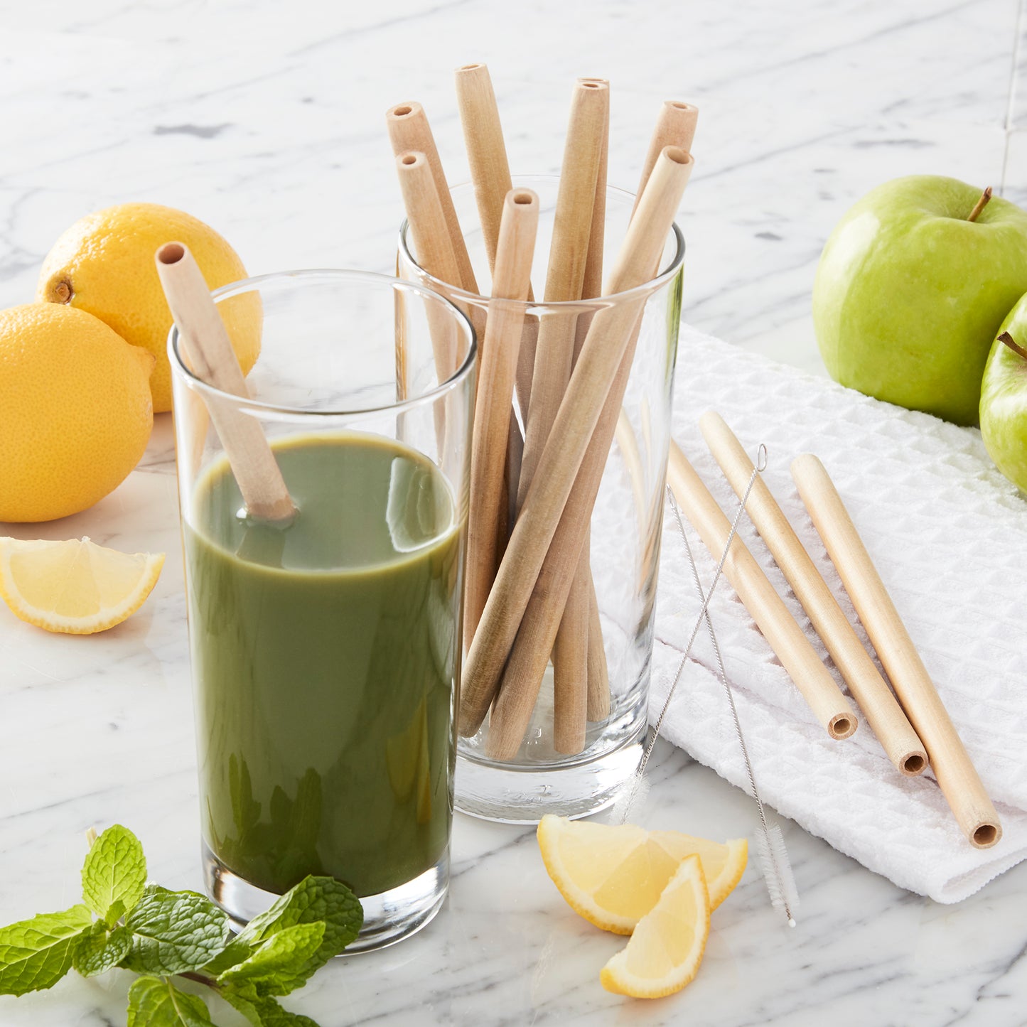 BAMBOO REUSABLE  STRAW  SET