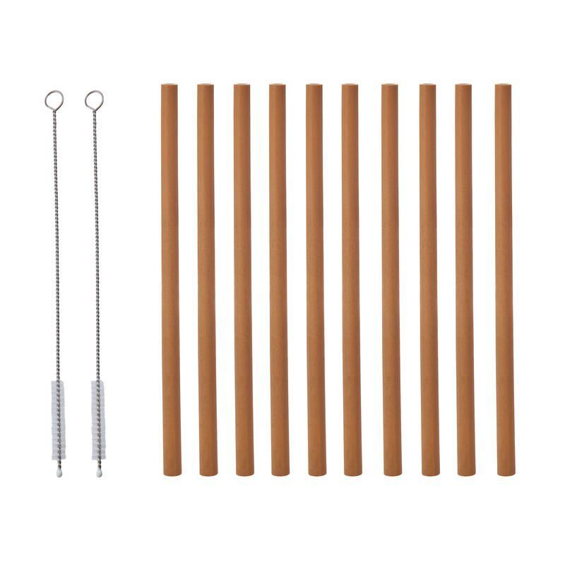 BAMBOO REUSABLE  STRAW  SET