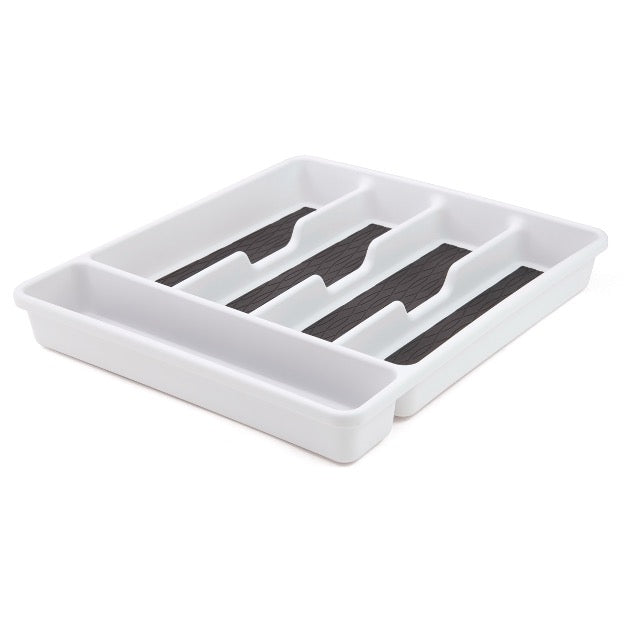 5 COMPARTMENT DRAWER ORGANIZER  WHITE