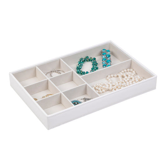 Jewelry  Organizer 8-Compartment  White