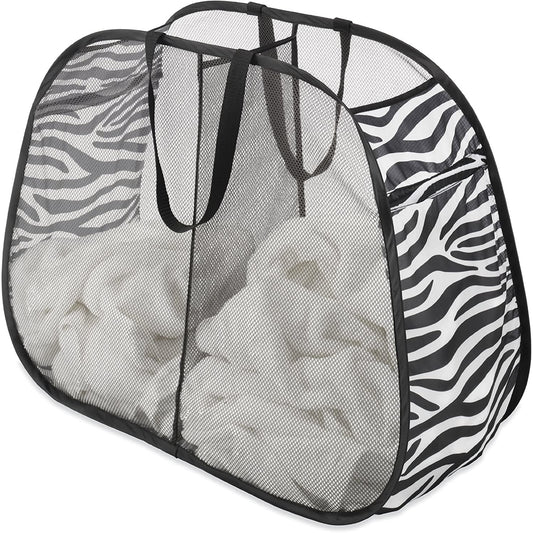 Pop and Fold Double Hamper Zebra