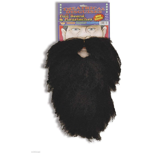 Full beard & moustache black