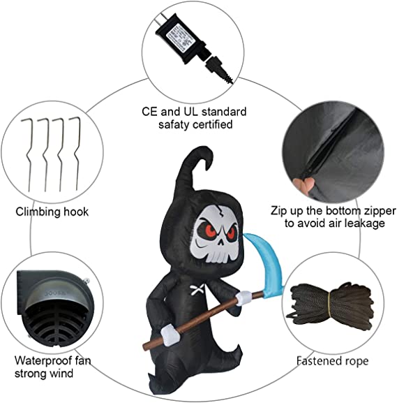 6 FT Height Inflatable  Grim Reaper