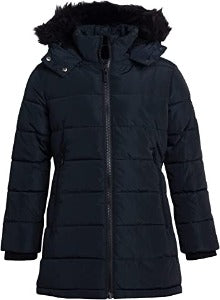 Quilted Anorak W/Oversized Zip Black
