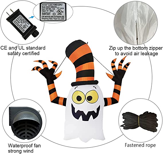 5FT Inflatable Flying Ghost Hang