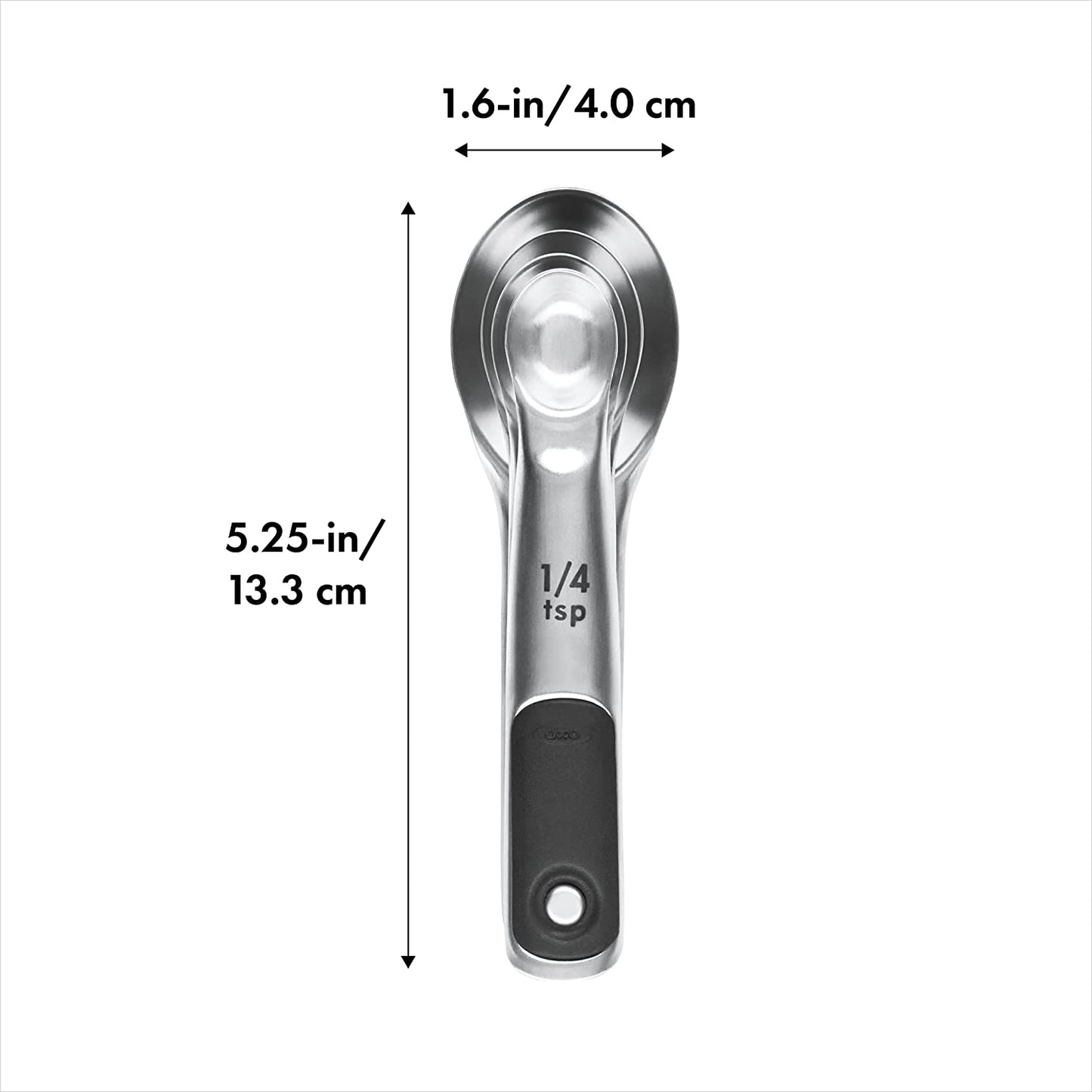 OXO GG 4 PIECE STAINLESS STEEL MEASURING SPOONS MAGNETS
