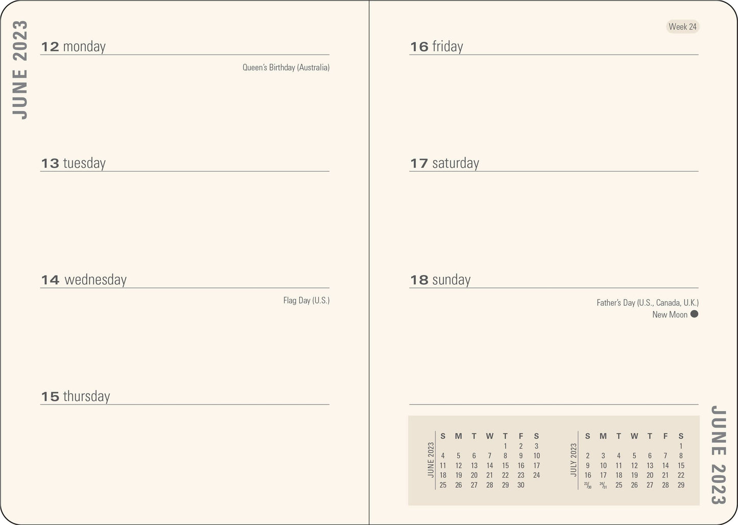 2023 Lavender Wild Flowers Weekly Planner